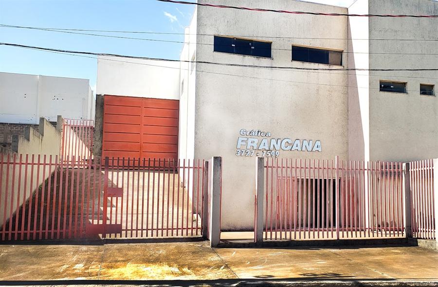 Fachada da Gráfica Francana no Distrito Industrial de Franca